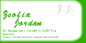 zsofia jordan business card